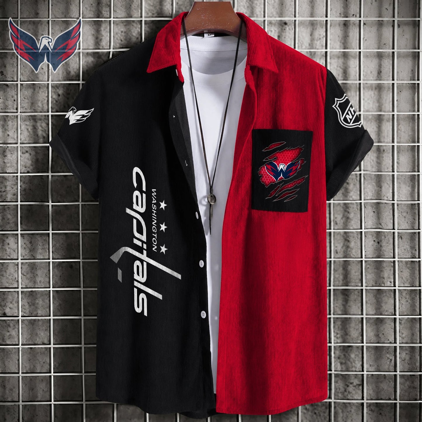 PREMIUM NHL X WC Patchwork Lapel Striped Shirts Limited Editions NDT NHM 240526