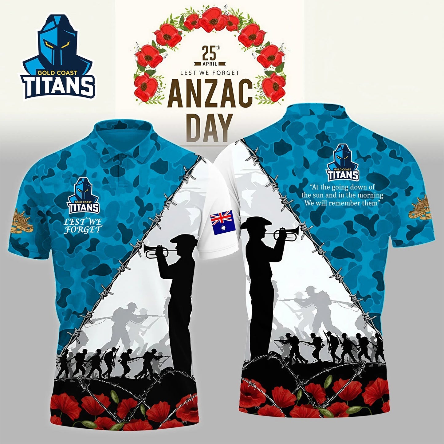 PREMIUM NRL X GCT ANZAC DAY POLO SHIRT LIMITED EDITION NDT NHM 130326