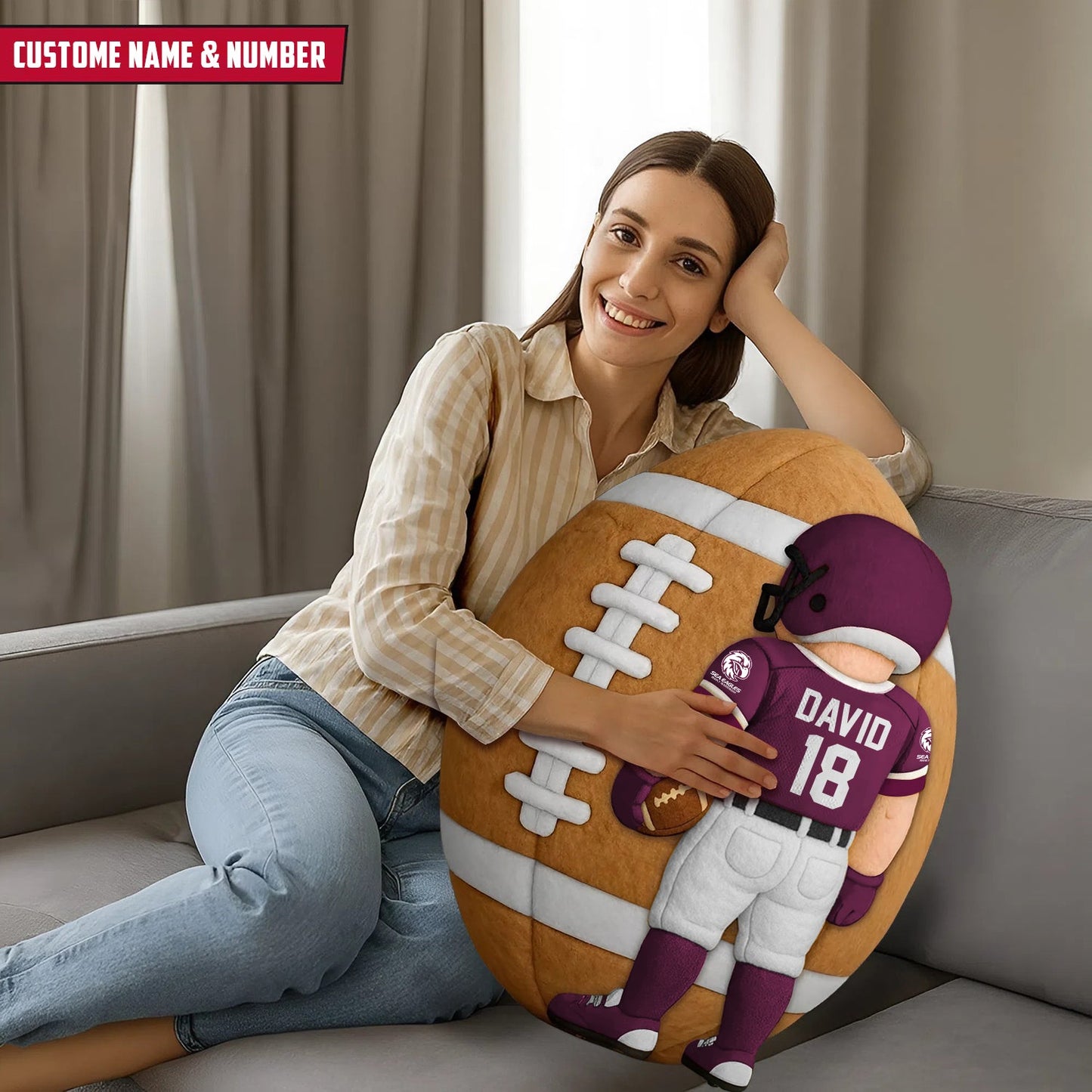 PREMIUM NRL X MWSE Ugly Plush Pillow Personalized Gift For Footy Players 2026 NDT NHM 300326