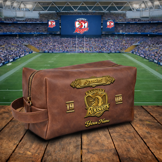 PREMIUM NRL  X SR 3D EMBOSSED LEATHER TOILETRY BAG Limited Edition NDT VHM