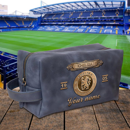 PREMIUM ?��??���?��? X CHEL 3D EMBOSSED LEATHER TOILETRY BAG Limited Edition NDT NHM 020326