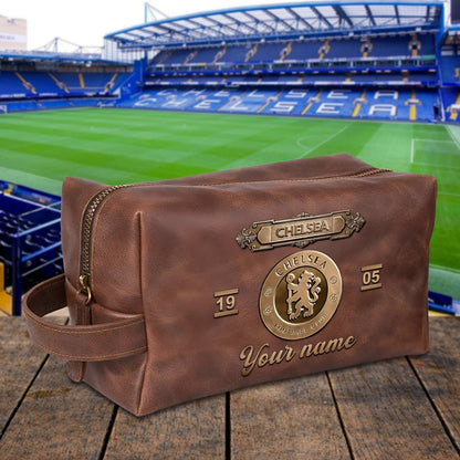 PREMIUM ?��??���?��? X CHEL 3D EMBOSSED LEATHER TOILETRY BAG Limited Edition NDT NHM 020326