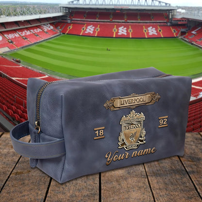 PREMIUM ?��??���?��? X LIV 3D EMBOSSED LEATHER TOILETRY BAG Limited Edition NDT NHM 020326