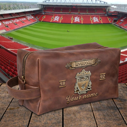 PREMIUM ?��??���?��? X LIV 3D EMBOSSED LEATHER TOILETRY BAG Limited Edition NDT NHM 020326