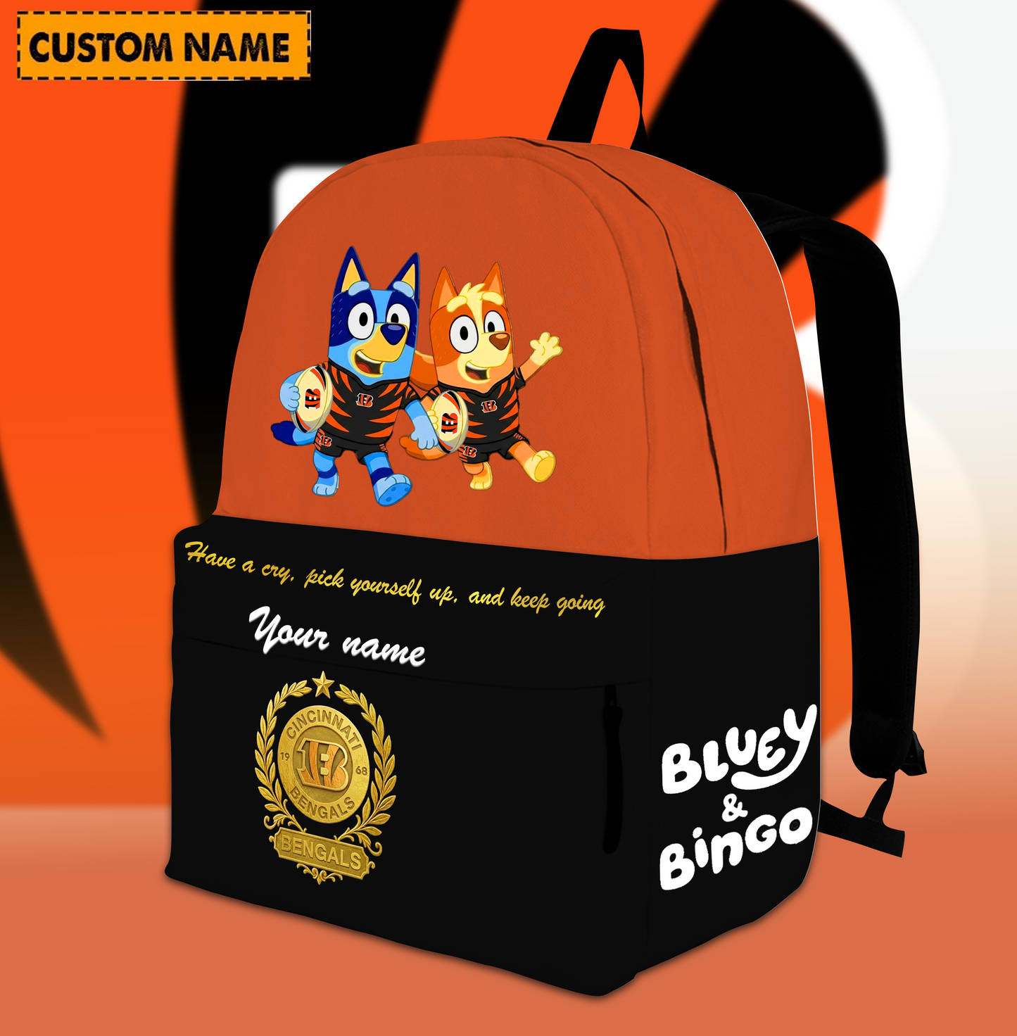 PREMIUM NFL X CIN Schoolbag  Bluey & Bingo  Personalized Gifts For Son Limited Edition NDT VHM 050326