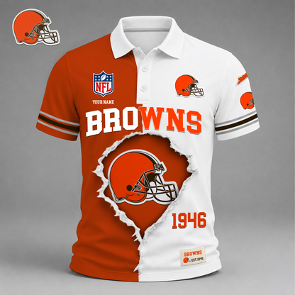 Premium NFL X CLE Game Day Streetwear V-neck  Shirt NDT VHM 040626