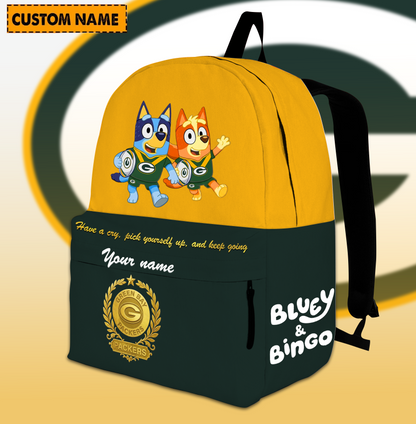 PREMIUM NFL X GB Schoolbag  Bluey & Bingo  Personalized Gifts For Son Limited Edition NDT VHM 050326