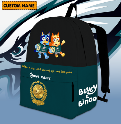 PREMIUM NFL X PHI Schoolbag  Bluey & Bingo  Personalized Gifts For Son Limited Edition NDT VHM 050326