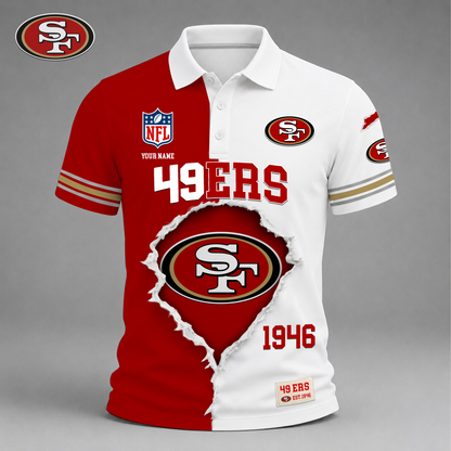 Premium NFL X SF Game Day Streetwear V-neck  Shirt NDT VHM 040626