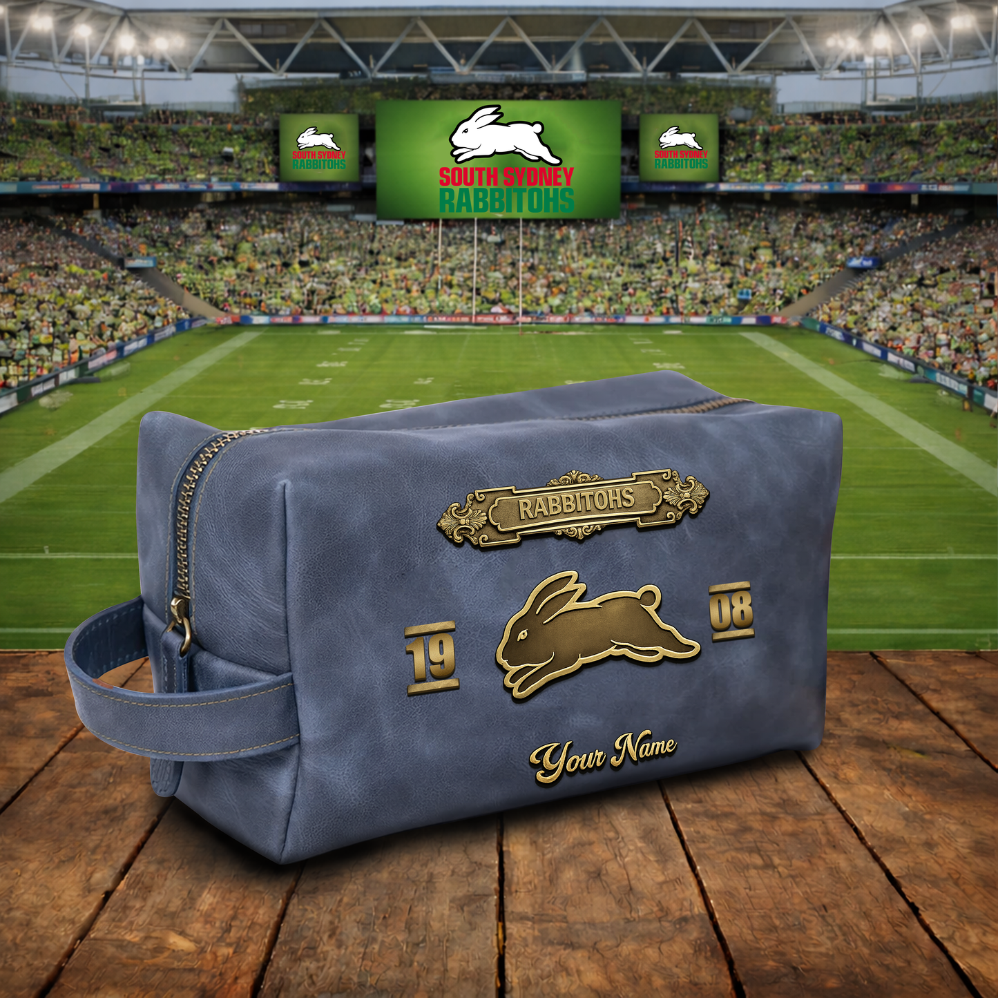 PREMIUM NRL  X SSR 3D EMBOSSED LEATHER TOILETRY BAG Limited Edition NDT VHM