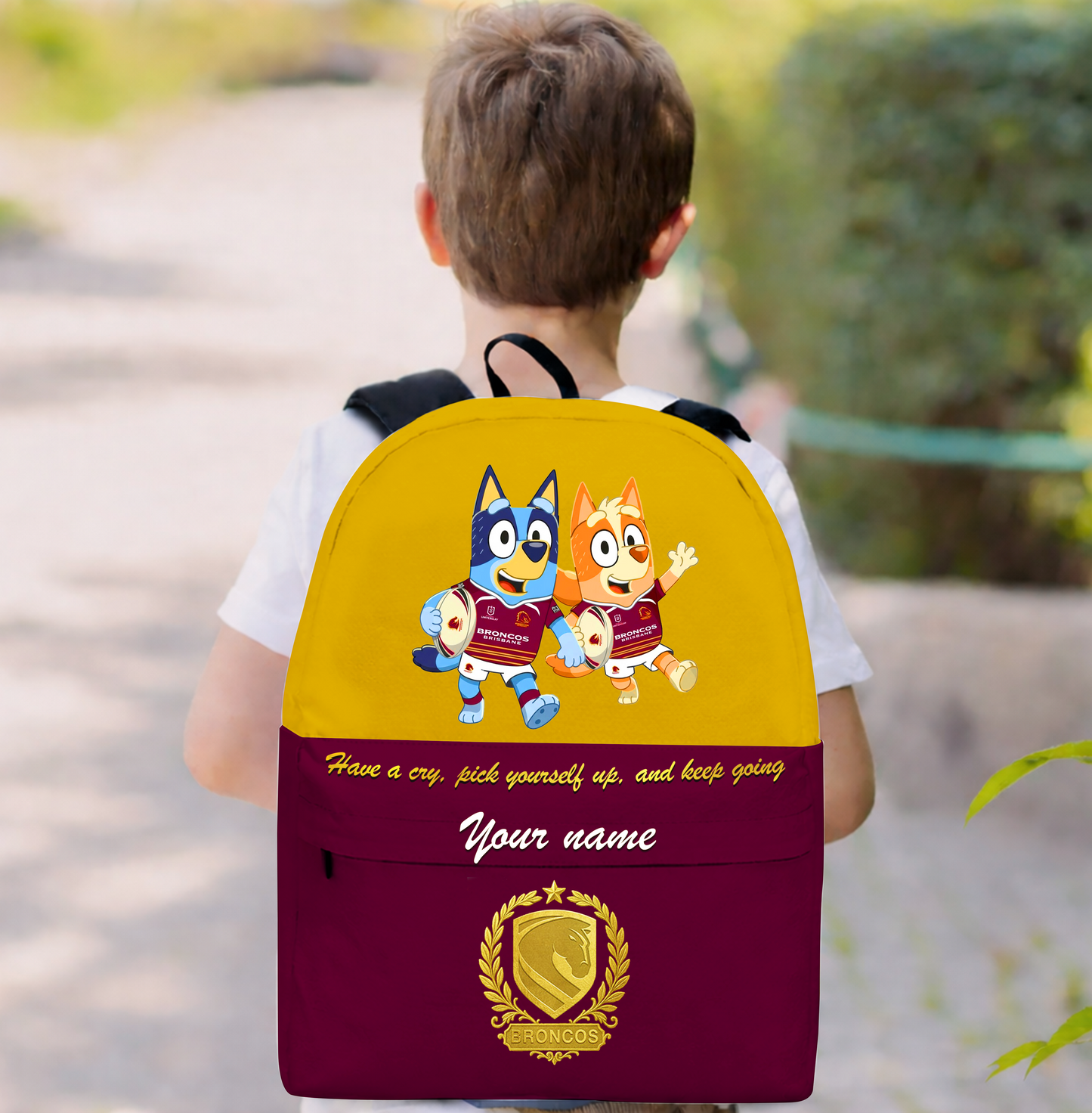 PREMIUM NRL X BB Schoolbag  Bluey & Bingo  Personalized Gifts For Son Limited Edition NDT VHM 030326