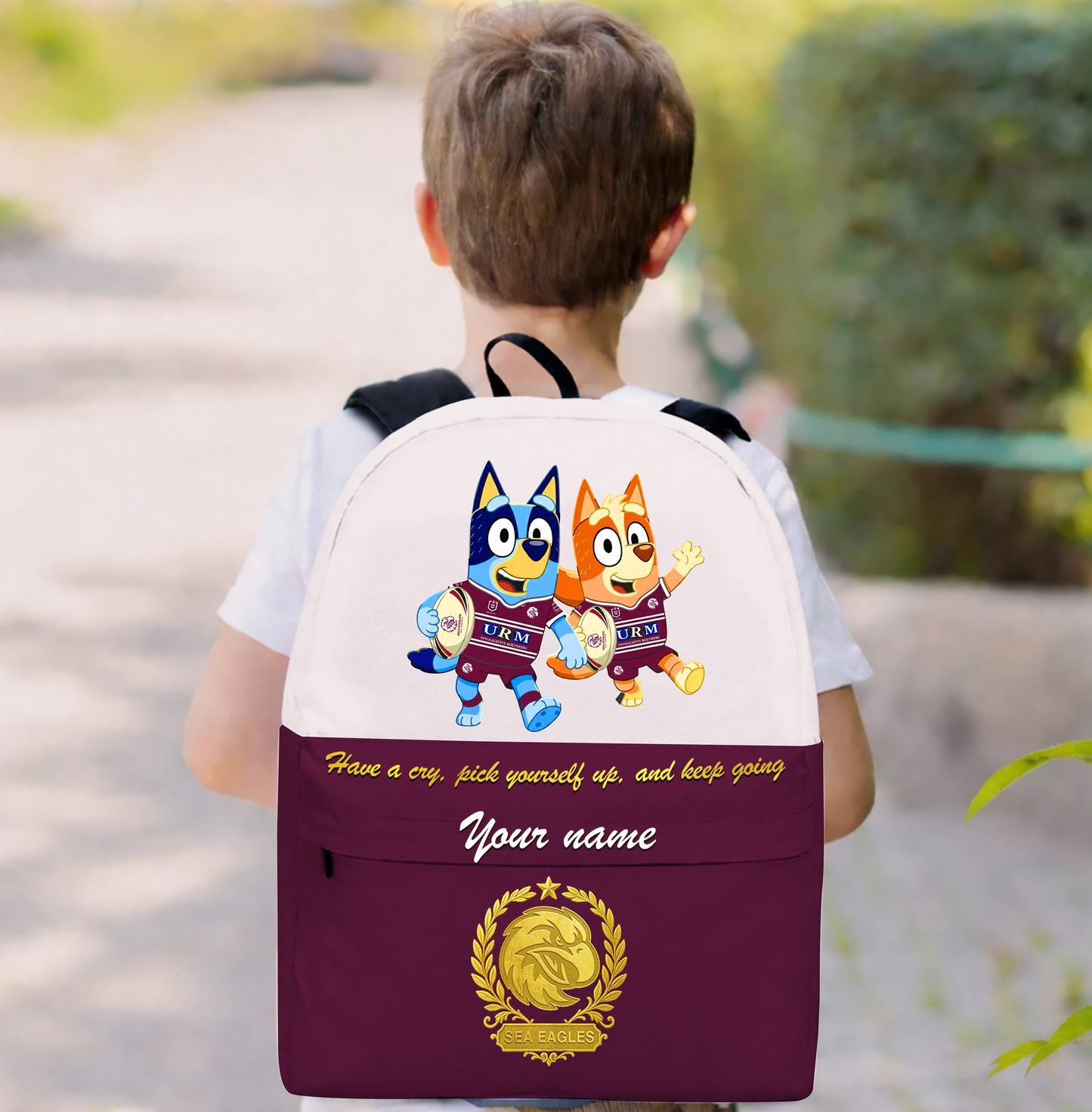 PREMIUM NRL X MWSE Schoolbag  Bluey & Bingo  Personalized Gifts For Son Limited Edition NDT VHM 030326