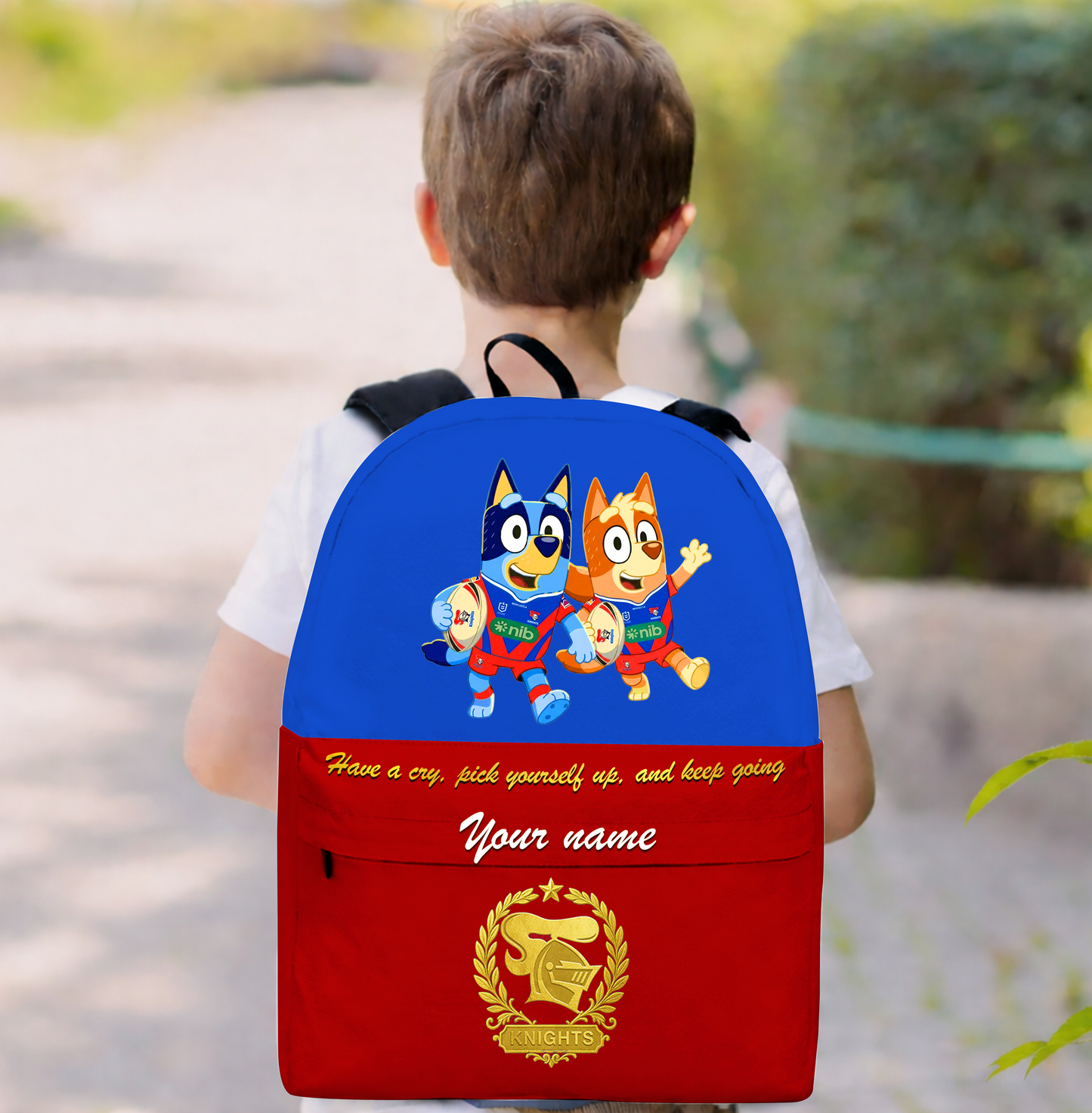 PREMIUM NRL X NK Schoolbag  Bluey & Bingo  Personalized Gifts For Son Limited Edition NDT VHM 030326
