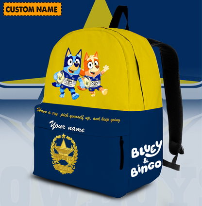 PREMIUM NRL X NQC Schoolbag  Bluey & Bingo  Personalized Gifts For Son Limited Edition NDT VHM 030326