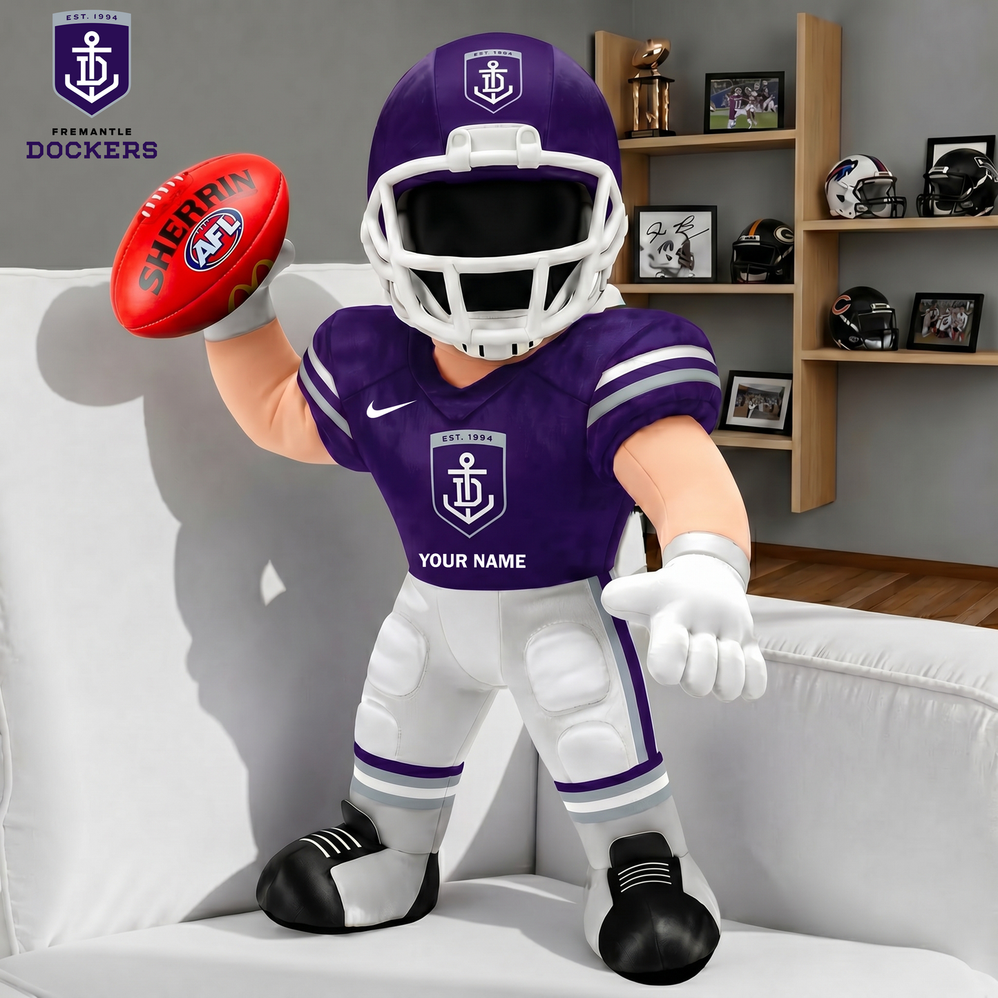 PREMIUM  AFL X FRE Players Custom Shape Pillow Custom Name Gifts FOR FAN NDT VHM 250526