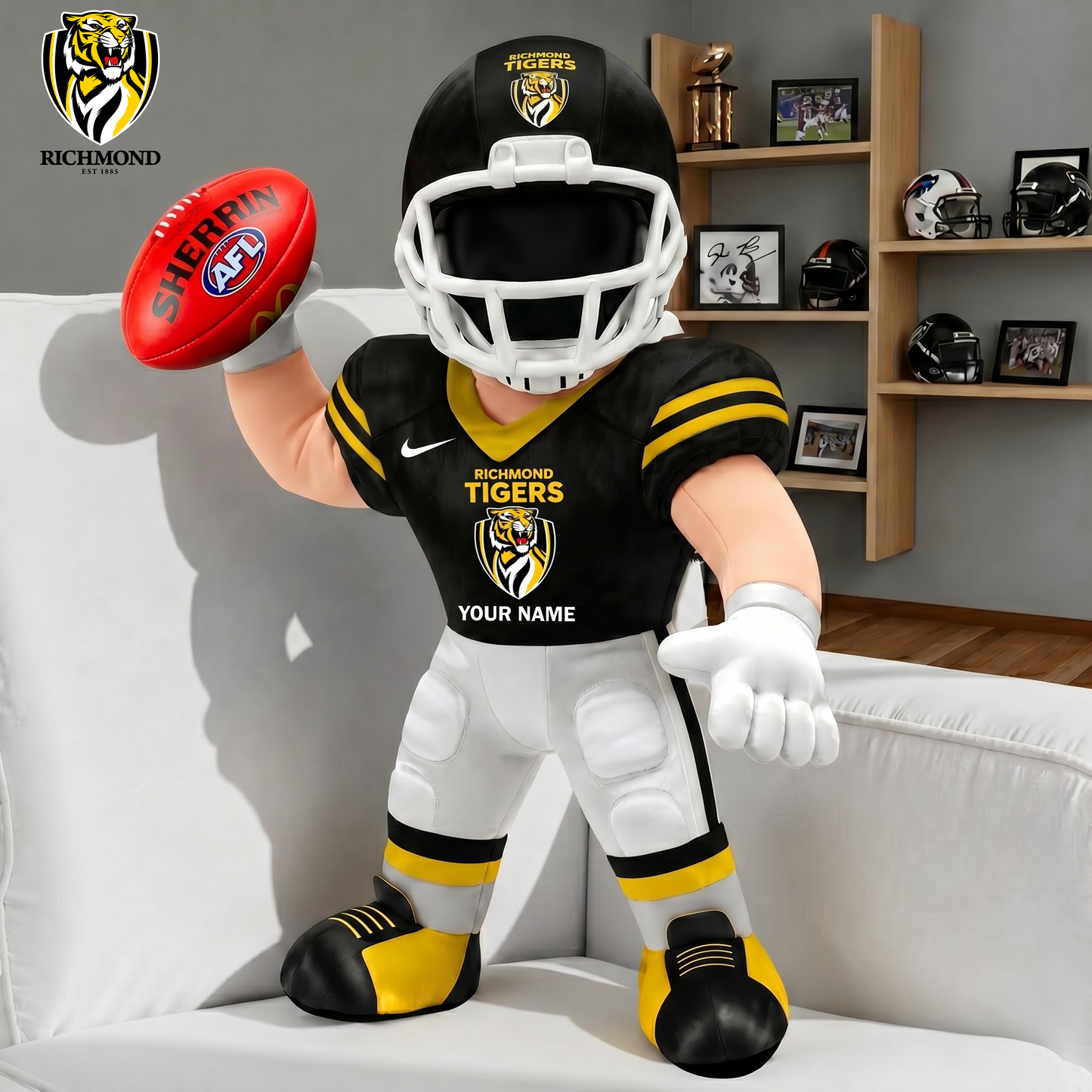 PREMIUM  AFL X RIC Players Custom Shape Pillow Custom Name Gifts FOR FAN NDT VHM 250526