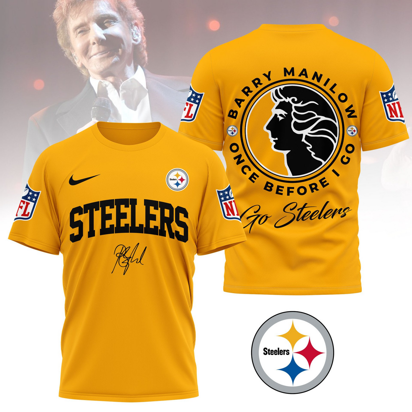 PS Premium NFL Barry Manilow Fan Shirt DDT CTND