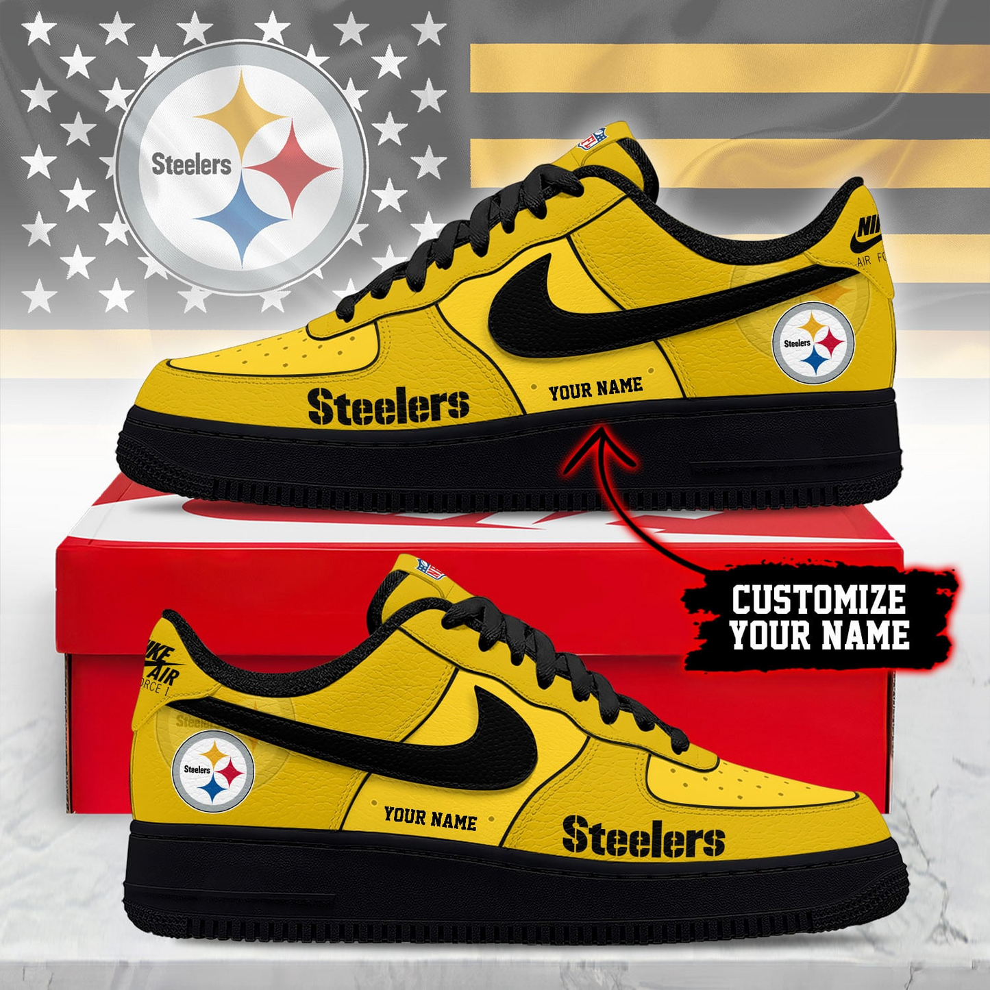 PS Premium NFL Custom AF1 Shoes DDT CTND