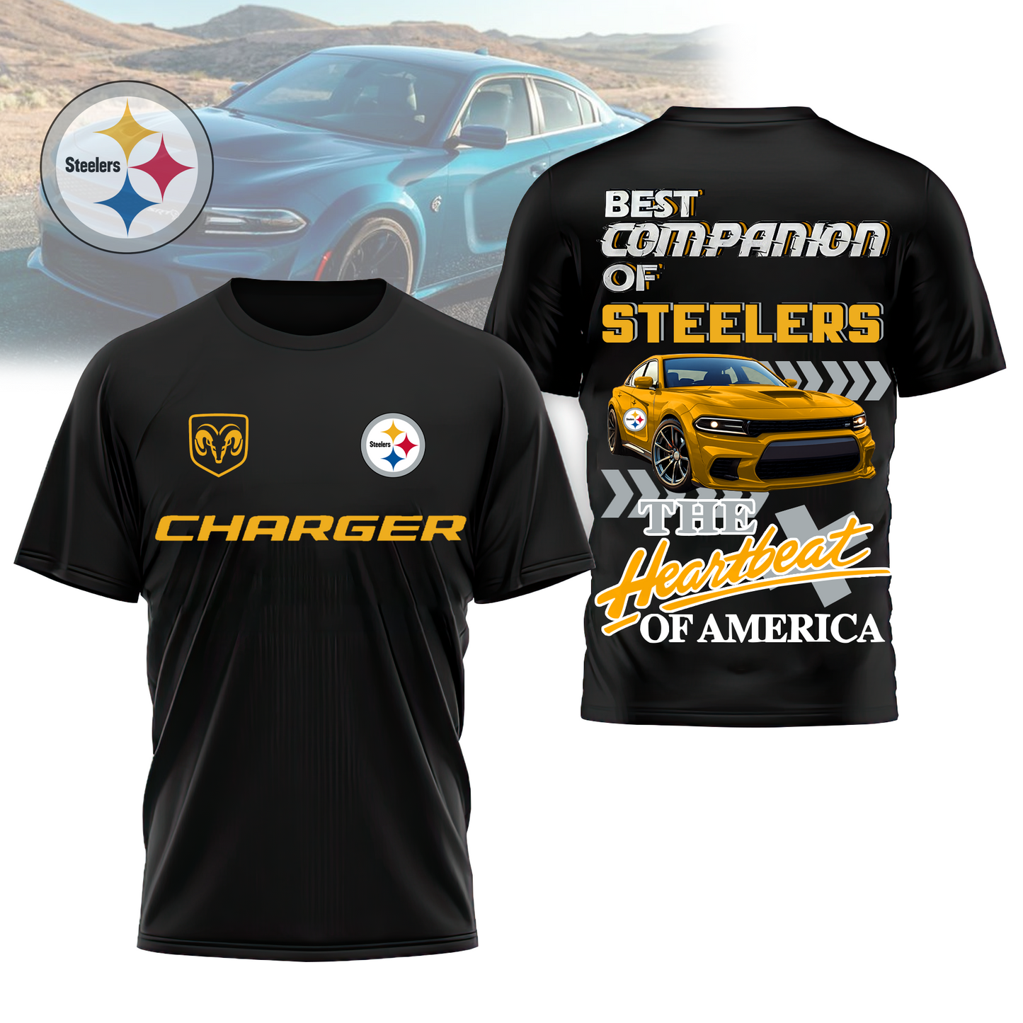 PS Premium NFL DC Car 3D Shirt DDT CTND