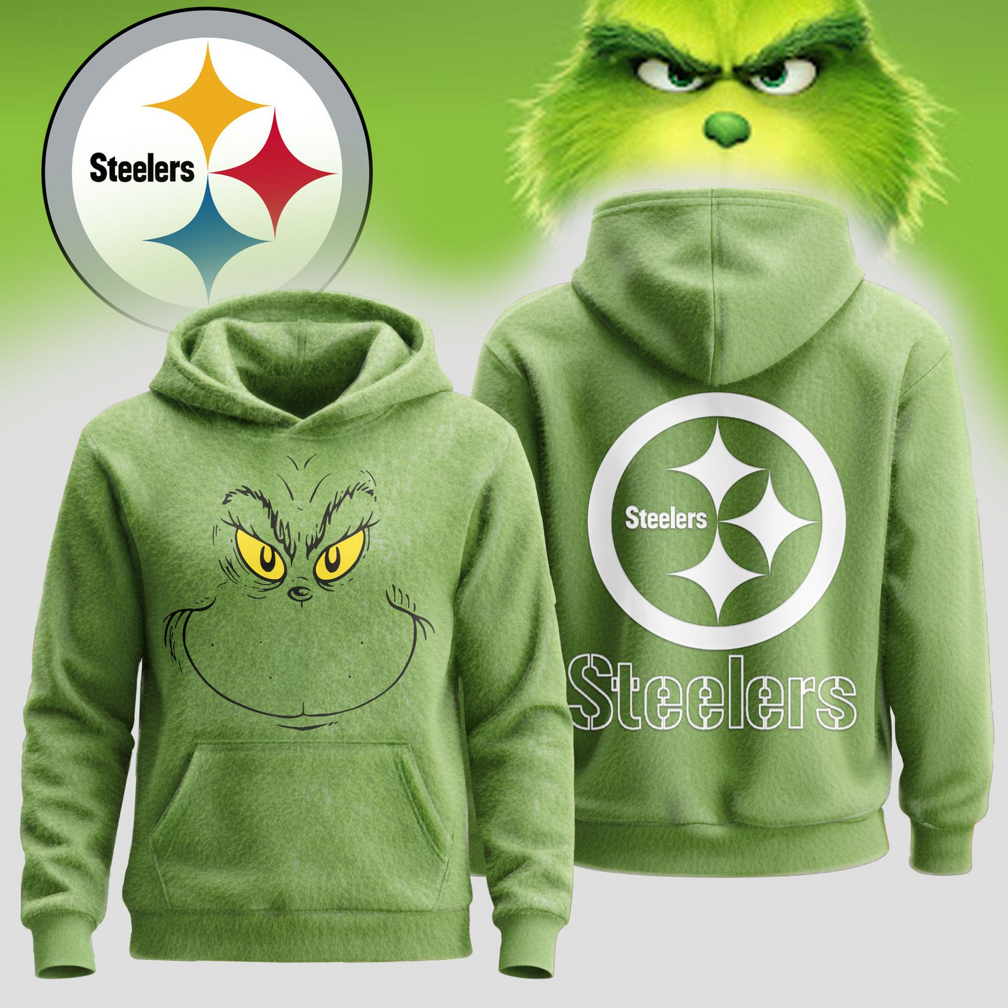 PS Premium NFL Grinch Christmas Hoodie DDT CTND