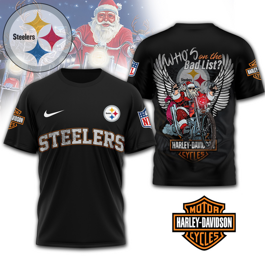 PS Premium NFL Harley-Davidson Santa Claus 3D Shirt DDT NTL