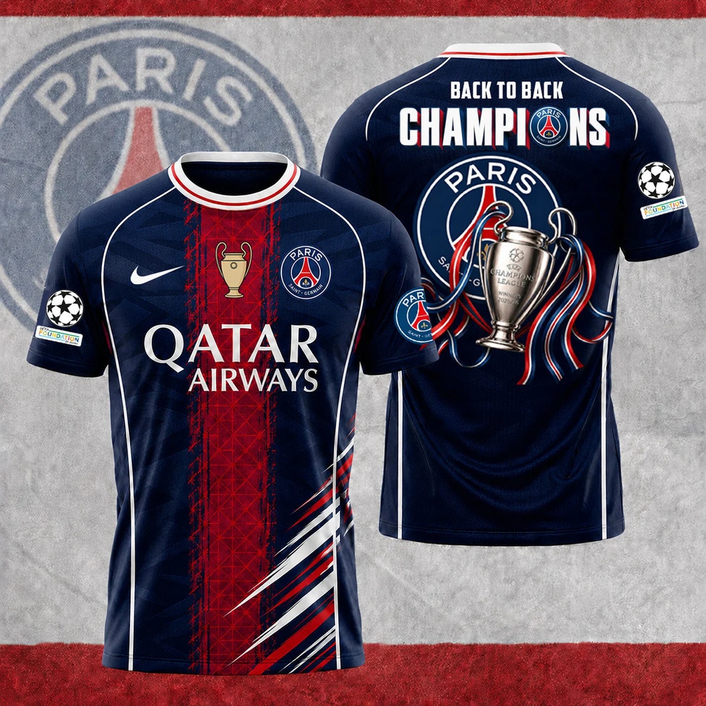 PSG Champions of Europe 2526 3D Shirt V16 0106 DatND DVT
