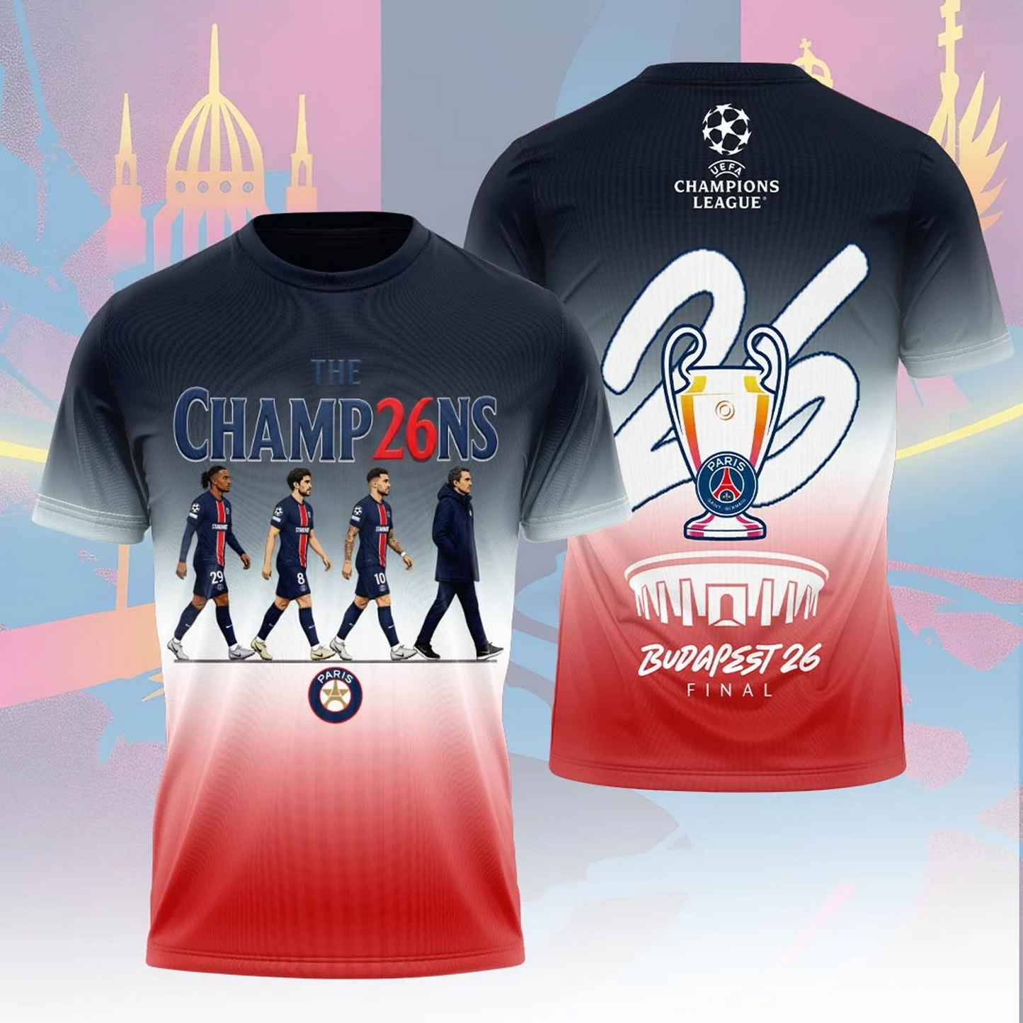 PSG F.C Champions League Final 2026 3D Shirt V5 0805 DatND dvt