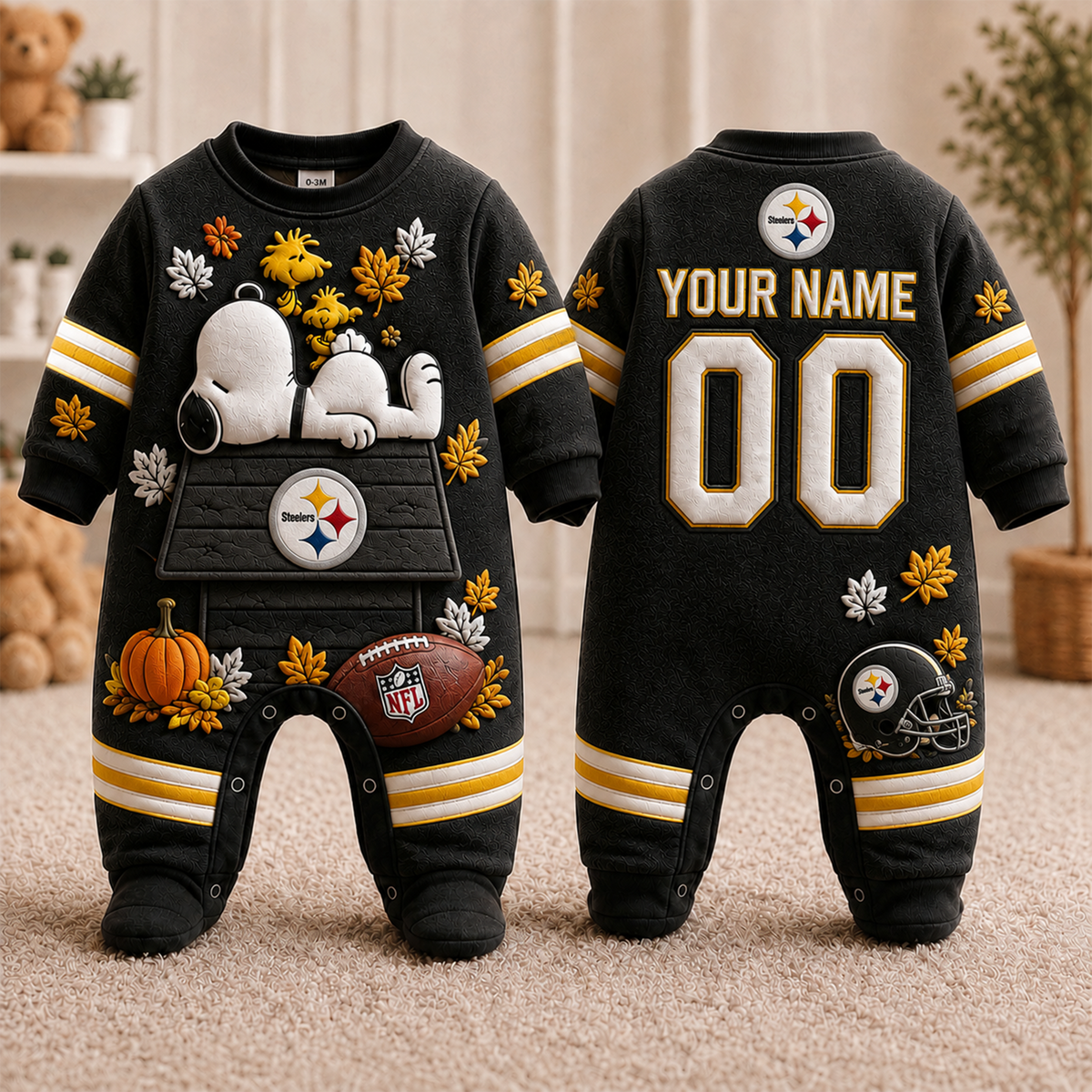 PS_Personalized NFL Football Baby Onesie – Custom Name & Number