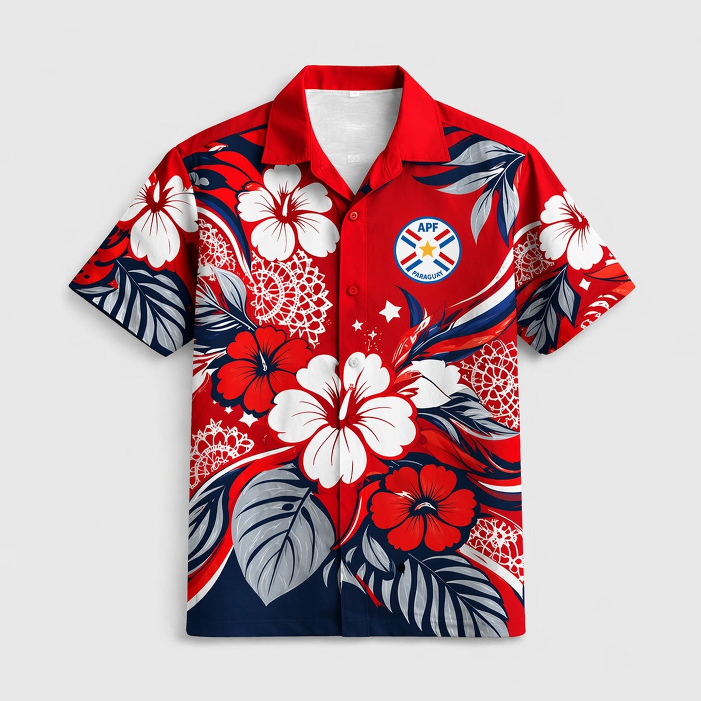 Paraguay World Cup 2026 Floral Hawaiian Shirt PVT02 DATND LBN 90526