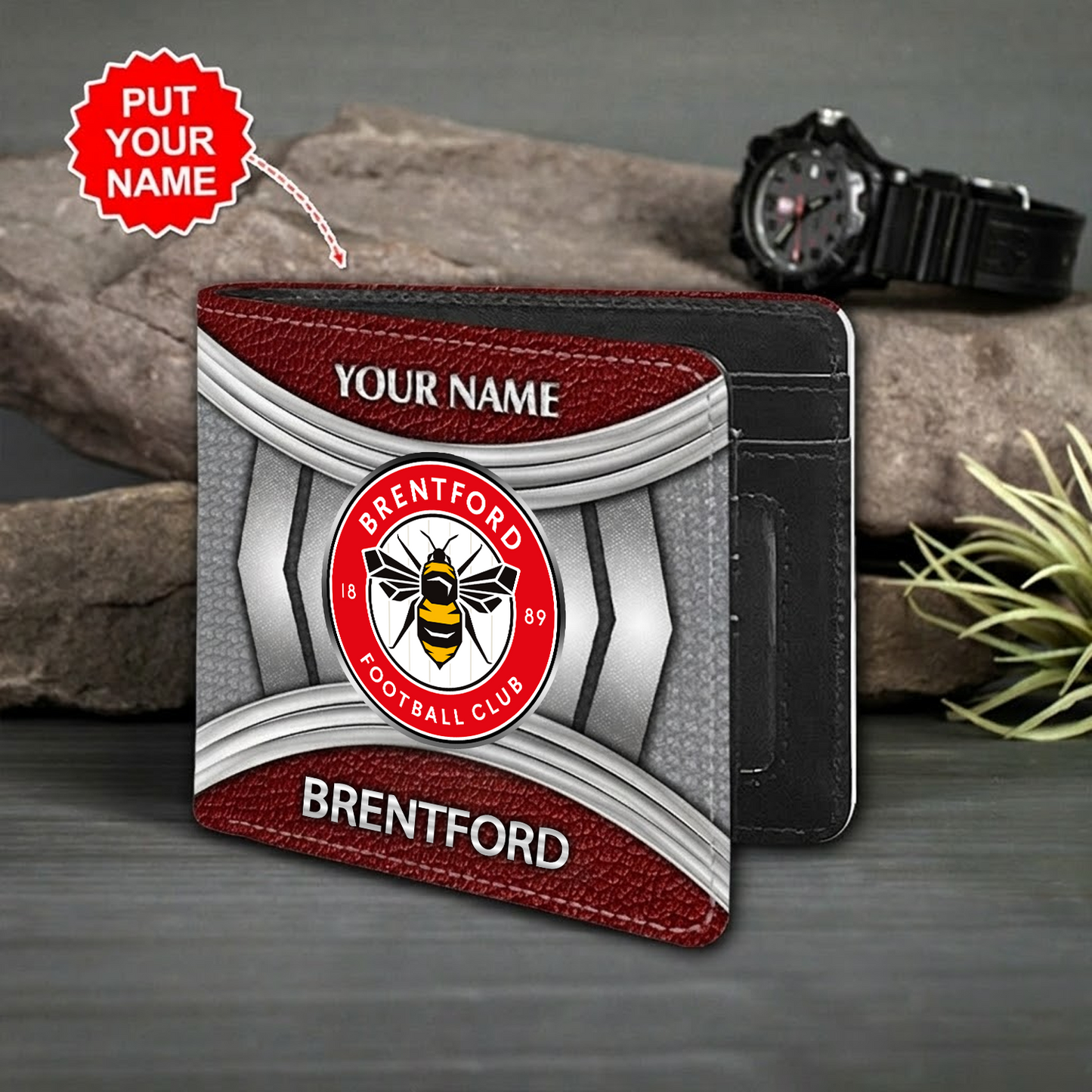 Personalized BRE x EPL Custom name Leather Wallet DATND TANTD