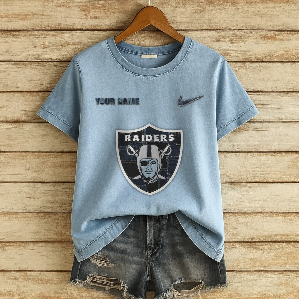 Personalized LVR x NFL Denim Patchwork Art Shirt DDT NTL