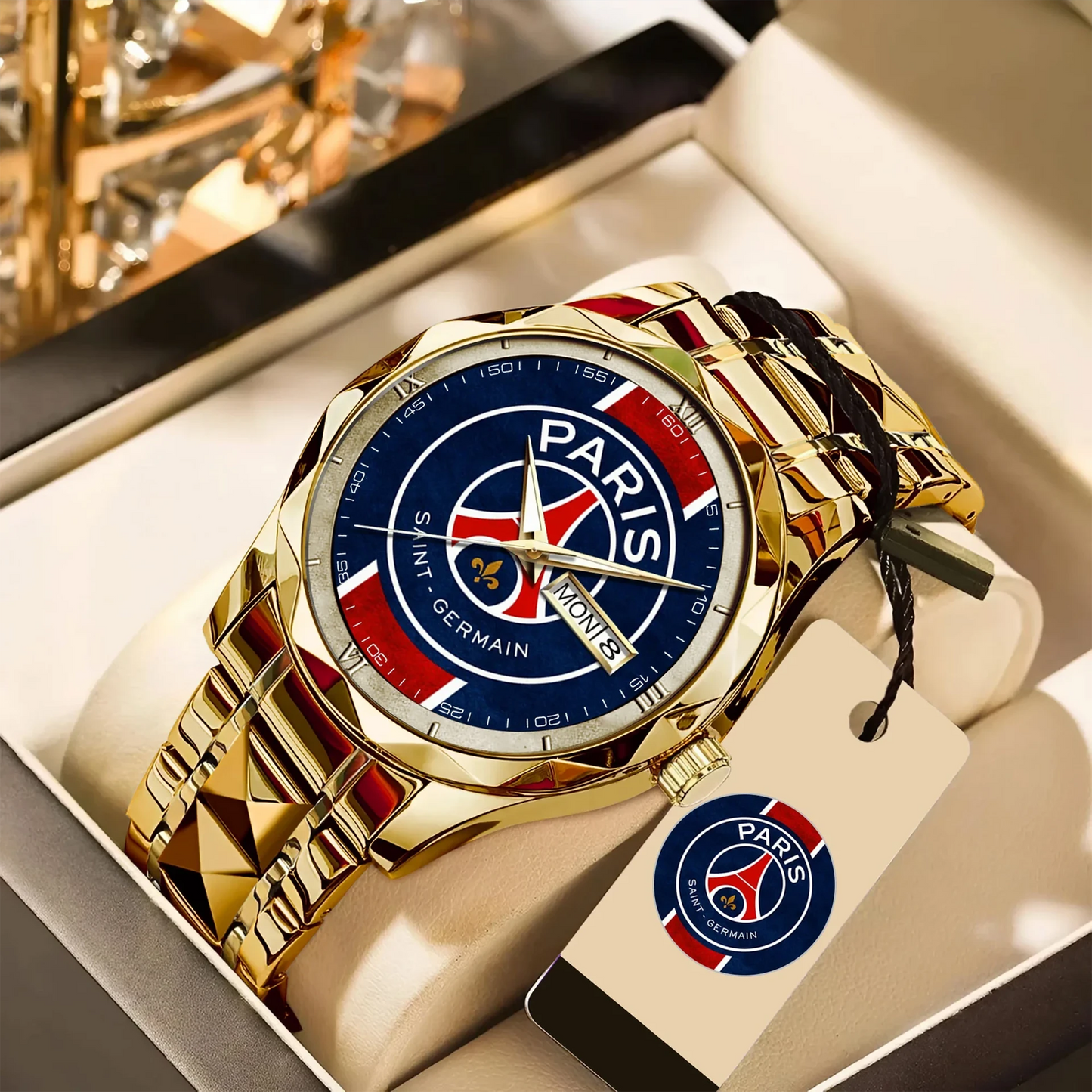 Personalized PSG x 2026 Champions Alloy Luxury Quartz Watch V3 DATND TANTD 180526