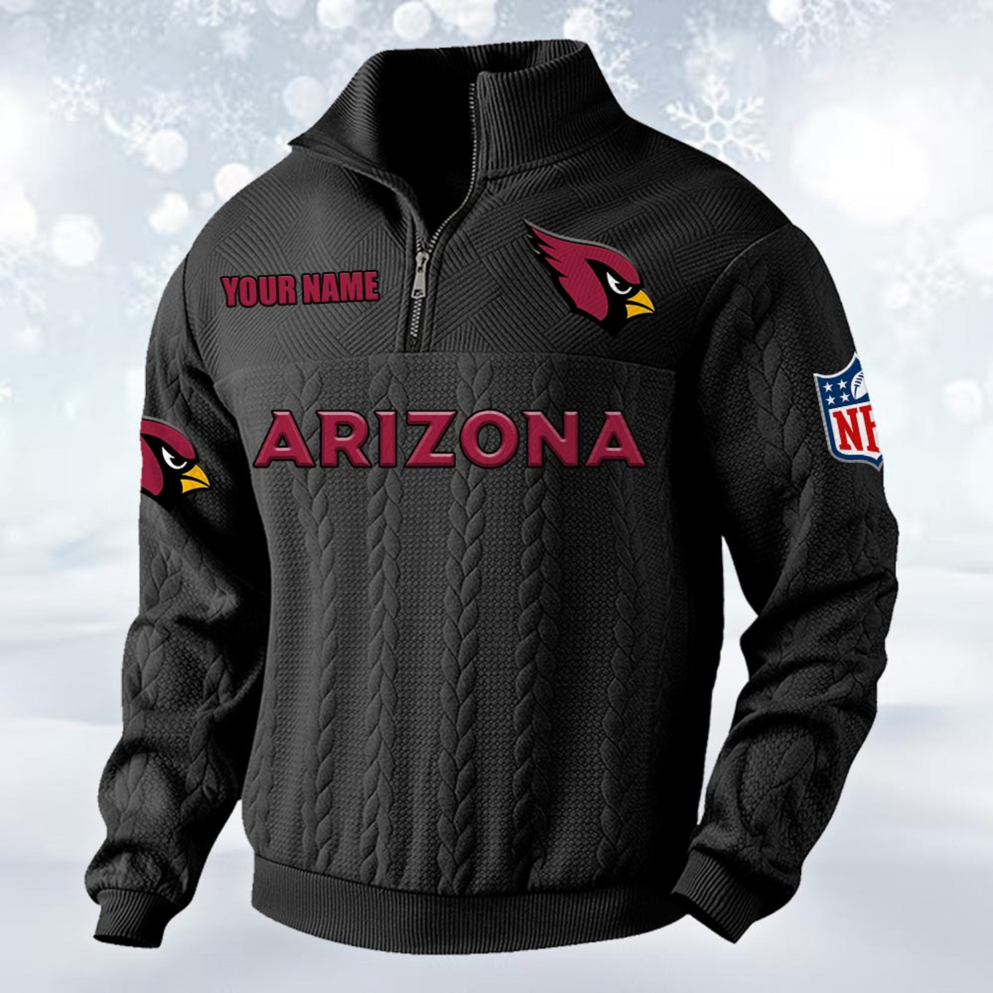 Premium ARI x NFL Cable Knit Quarter-Zip DATND TANTD