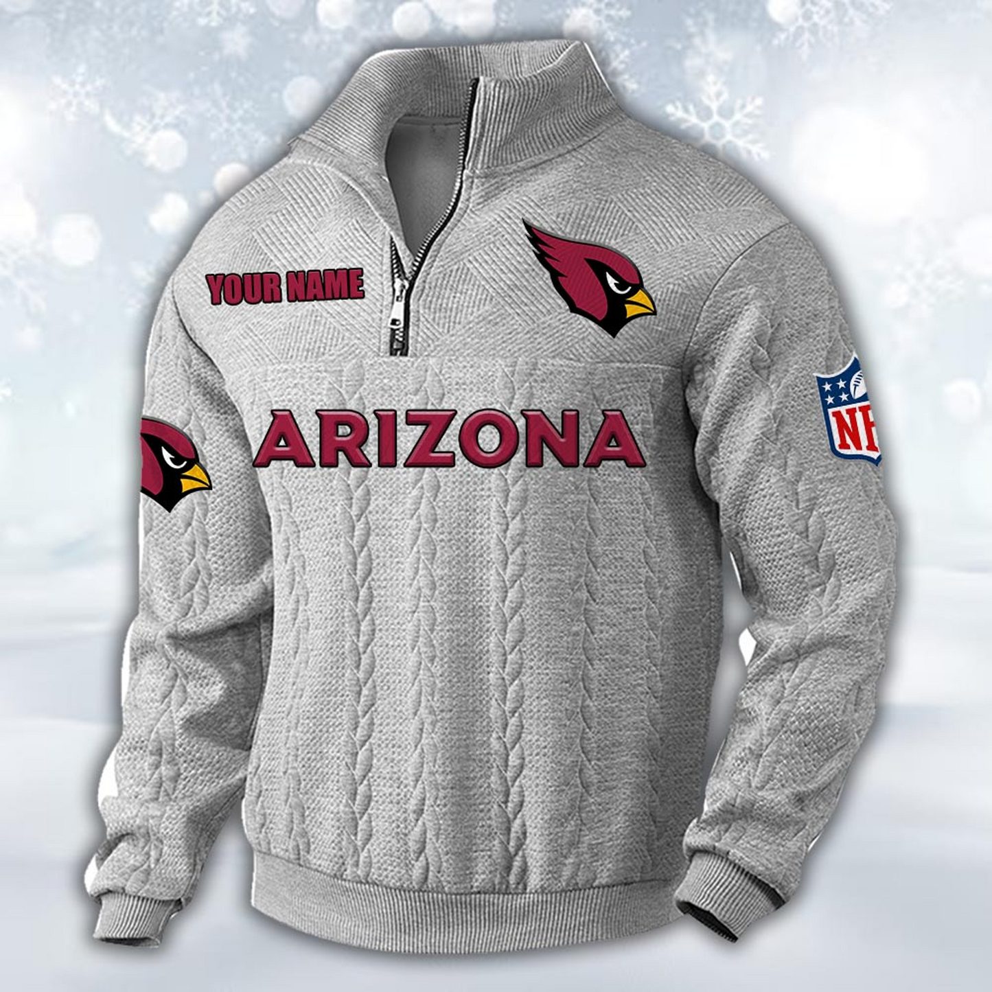 Premium ARI x NFL Cable Knit Quarter-Zip DATND TANTD