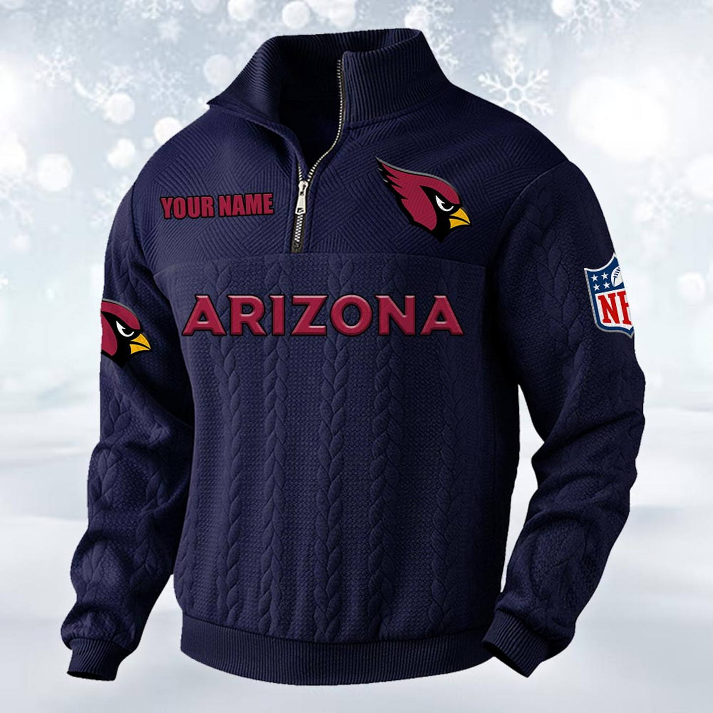 Premium ARI x NFL Cable Knit Quarter-Zip DATND TANTD
