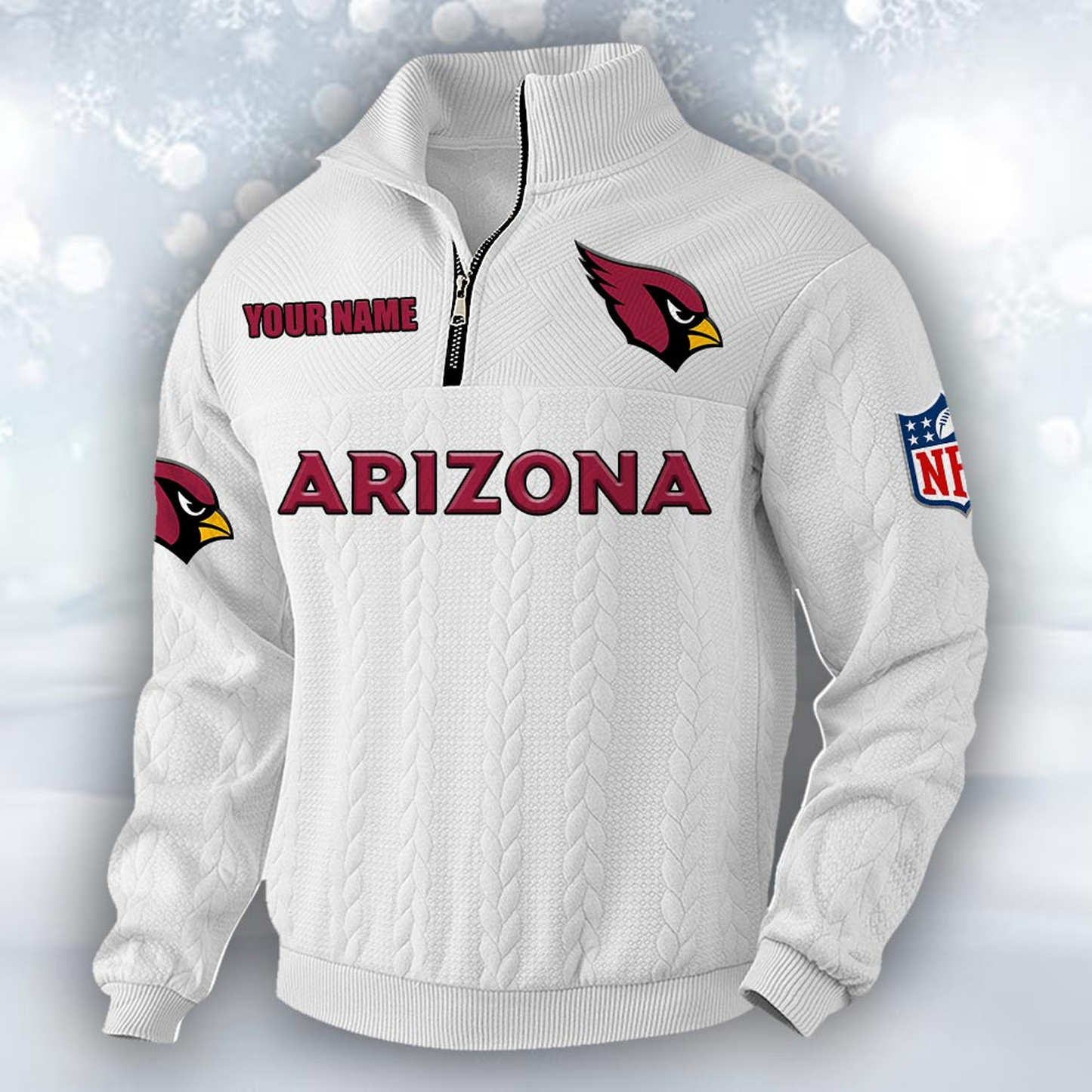 Premium ARI x NFL Cable Knit Quarter-Zip DATND TANTD