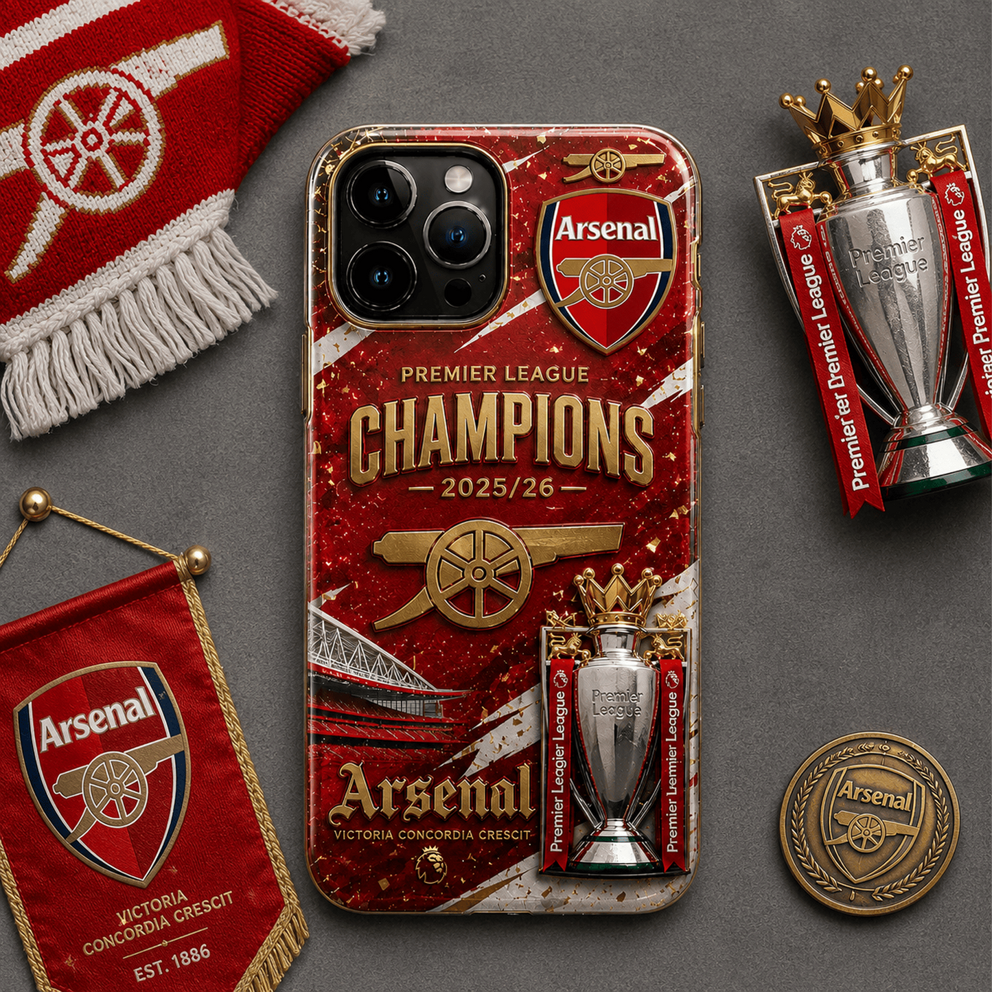 Premium ARS x Premier League Champions 25 26 Phone Case DATND TANTD 260526