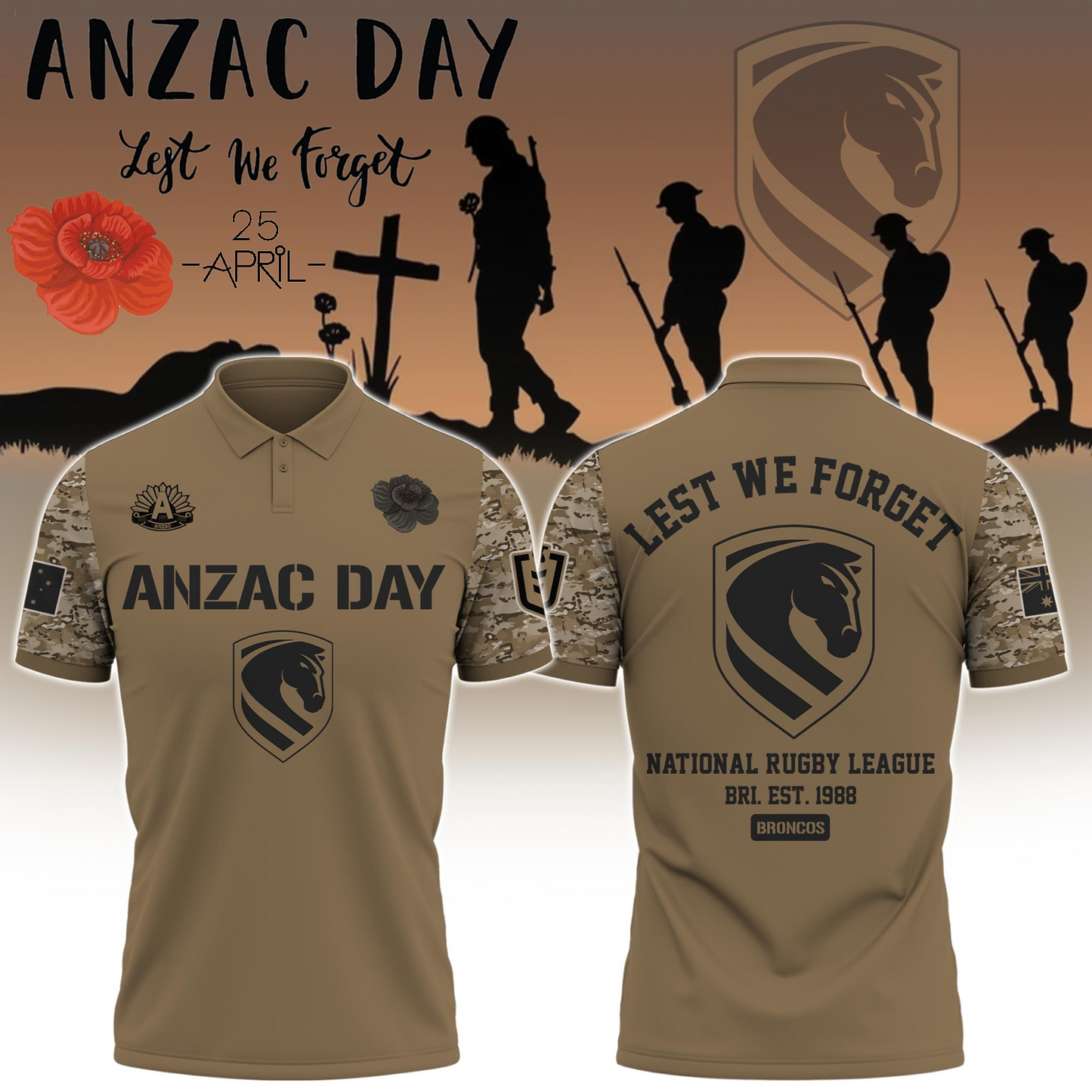 Premium BRI x Anzac Day Shirt DATND TANTD