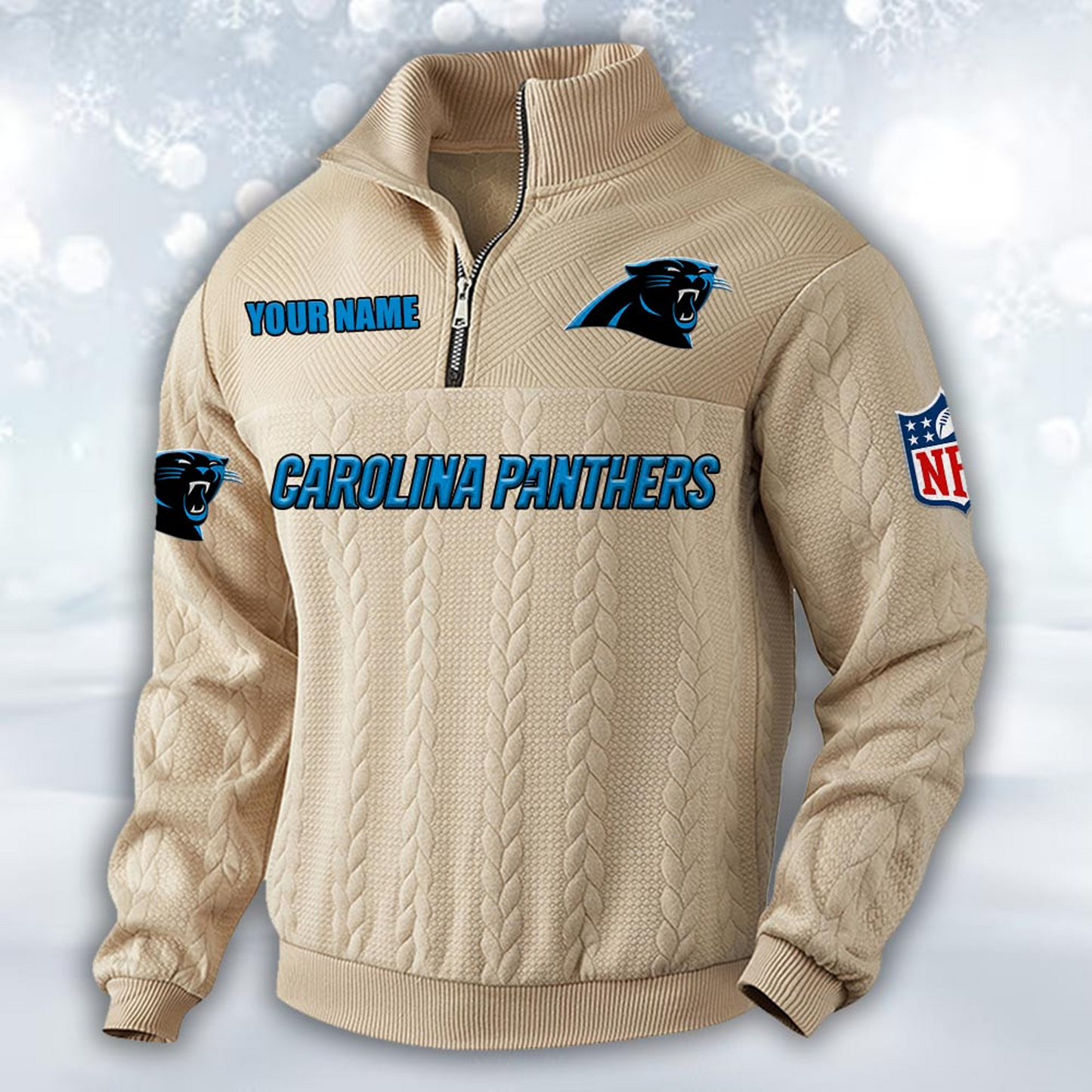 Premium CAR x NFL Cable Knit Quarter-Zip DATND TANTD