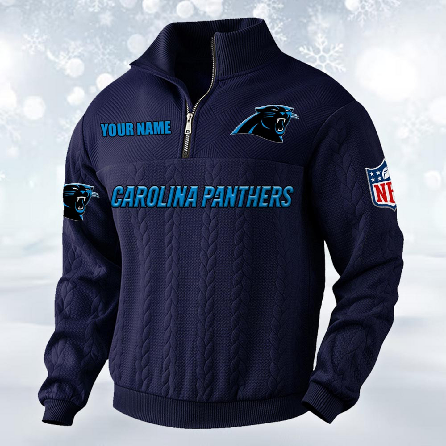 Premium CAR x NFL Cable Knit Quarter-Zip DATND TANTD