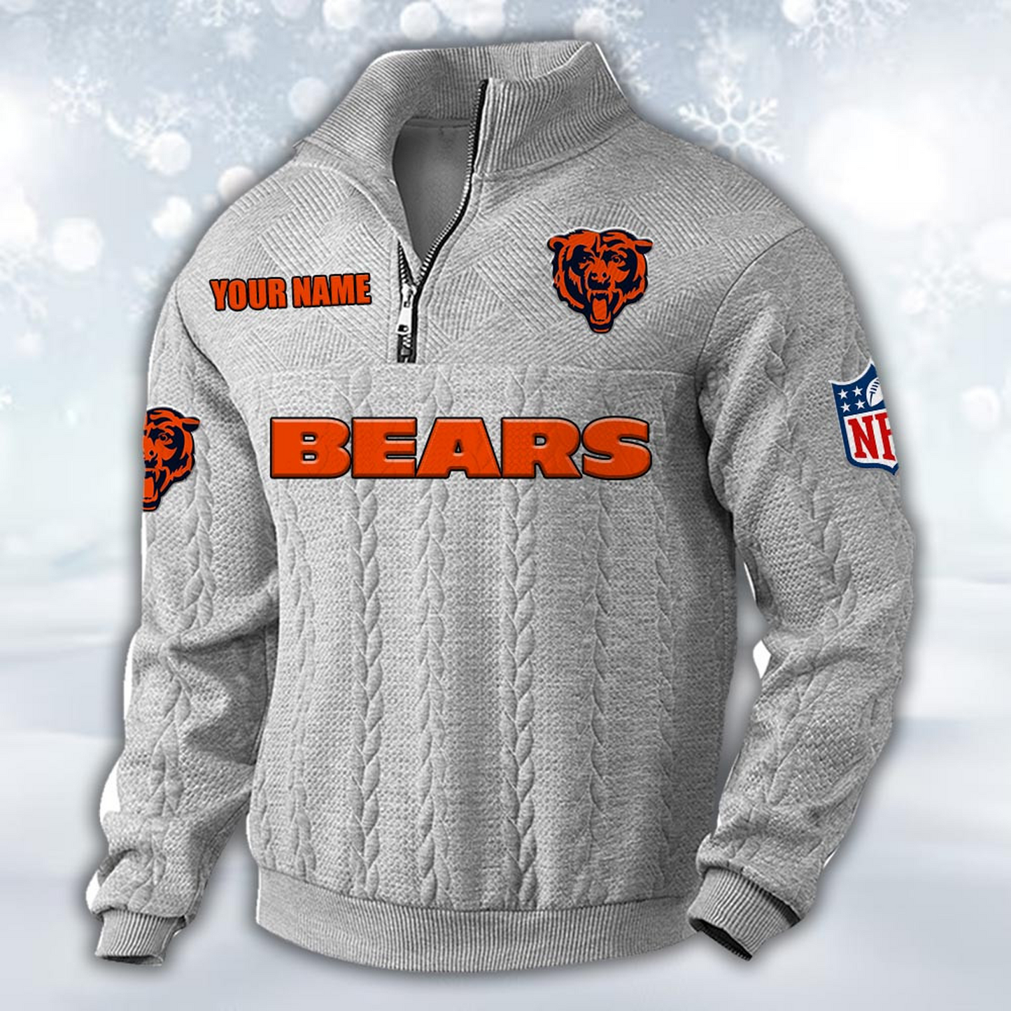 Premium CHI x NFL Cable Knit Quarter-Zip DATND TANTD