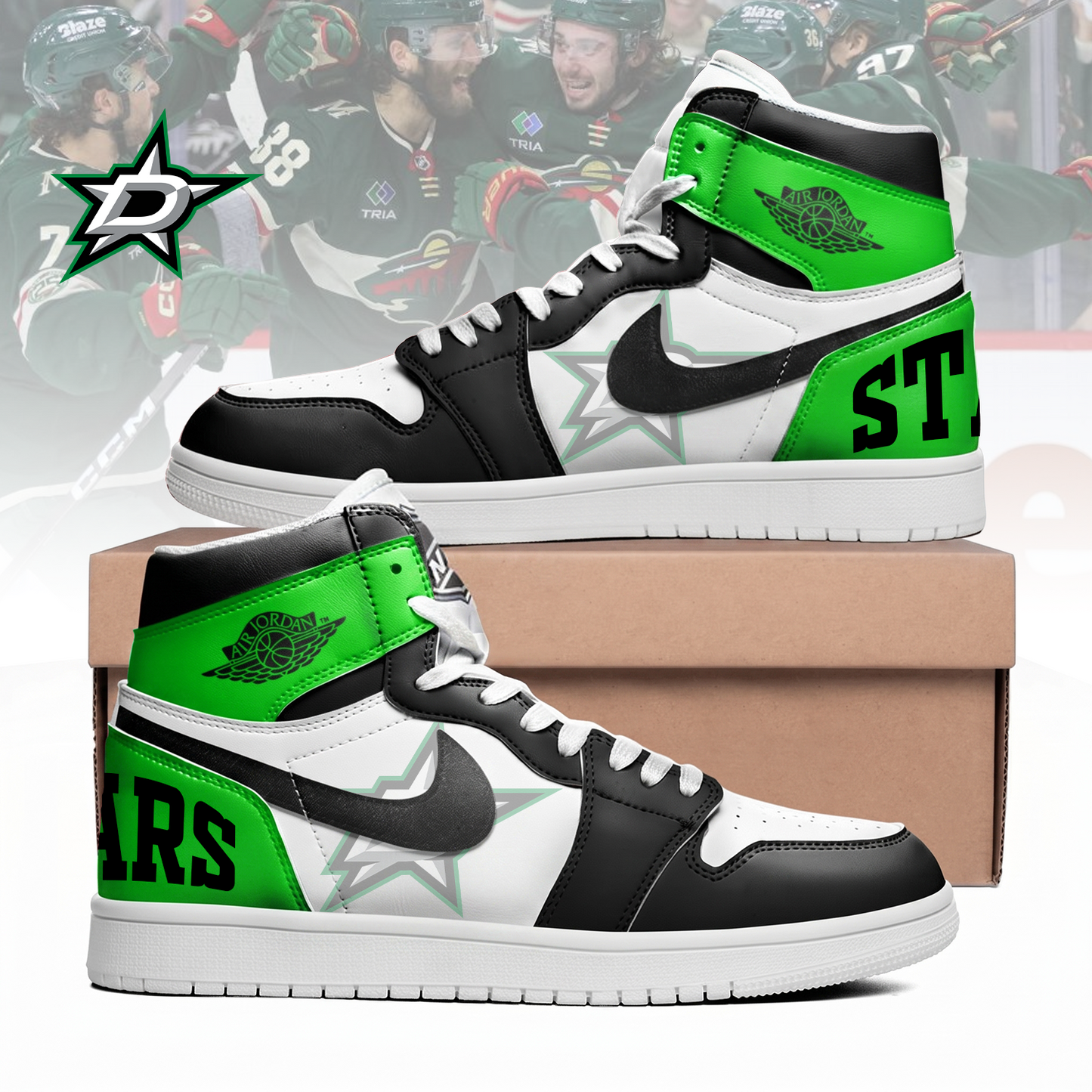 Premium DAL x NHL Teams High Top Sneakers DATND TANTD 090526