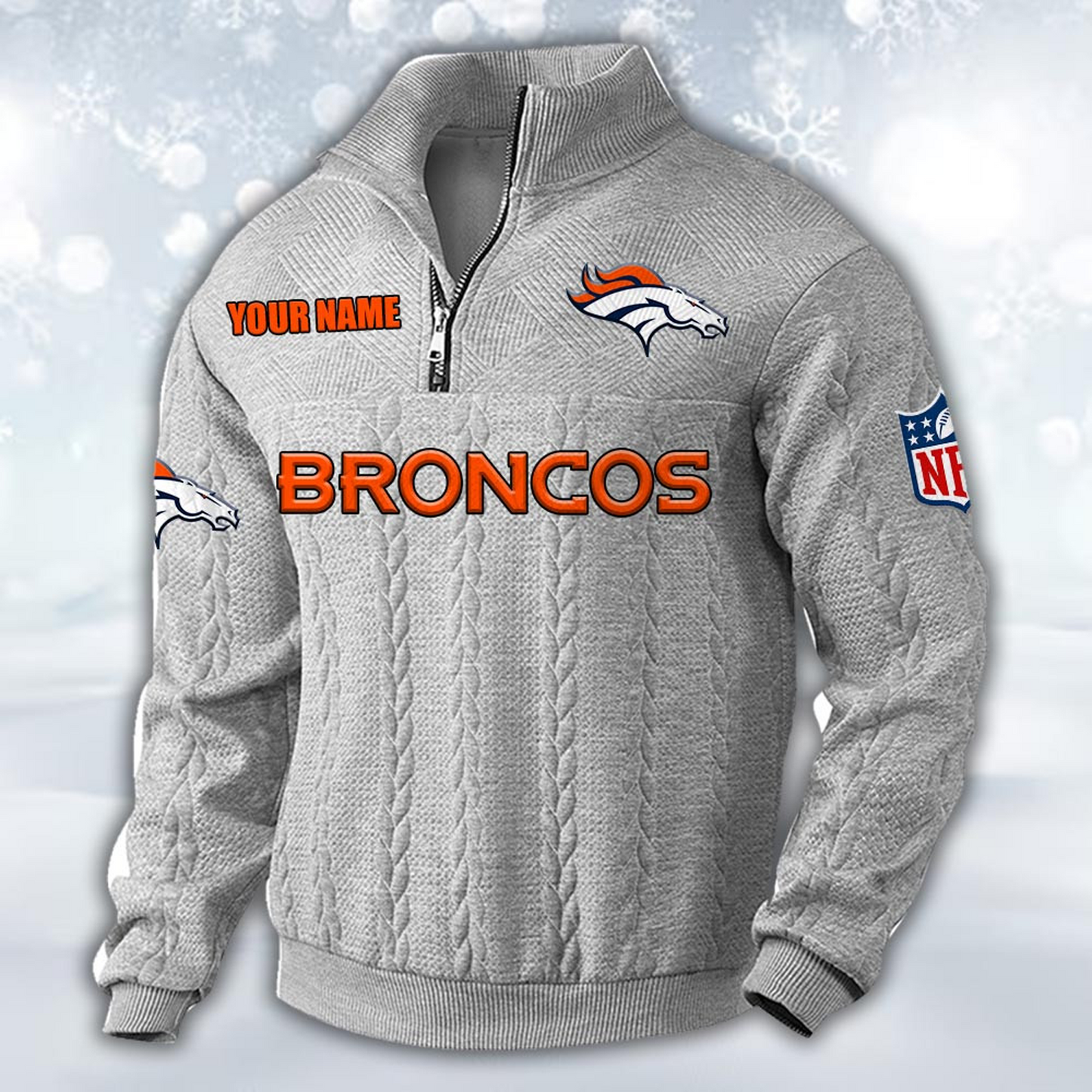 Premium DEN x NFL Cable Knit Quarter-Zip DATND TANTD