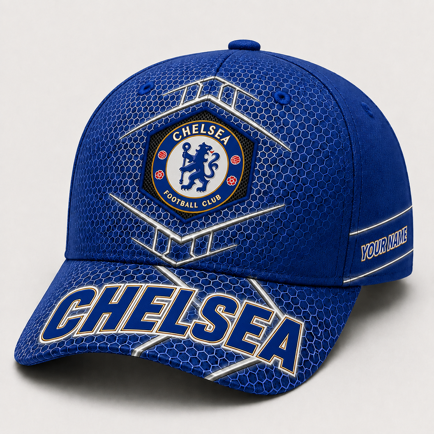 Premium EPL x CHE Honeycomb Custom Name Cap for Loyal Fans