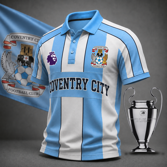 Premium EPL x COV Heritage Stripe Rugby Polo Shirt