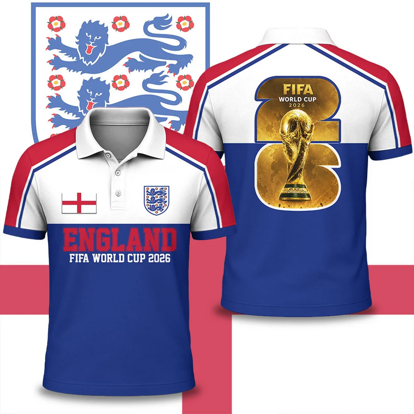 Premium England WC26 National Pride Edition Polo DATND TANTD 030626
