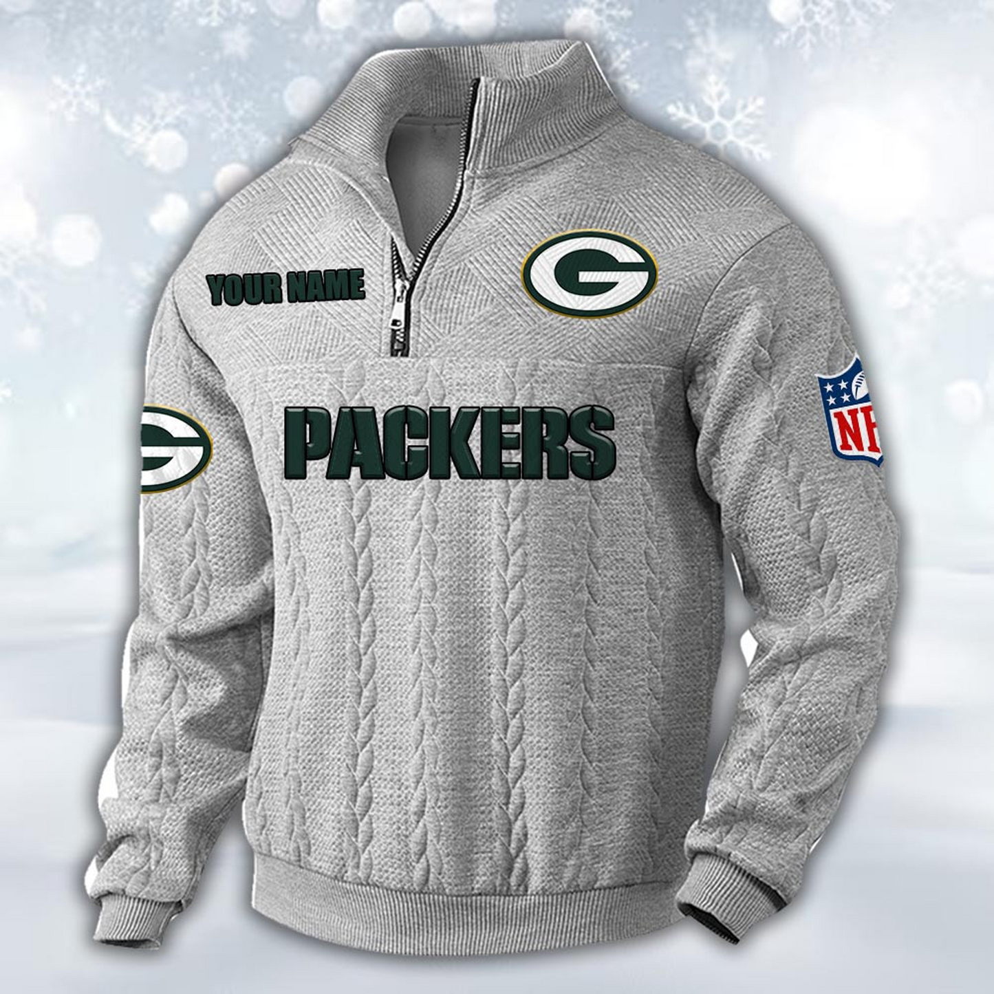 Premium GB x NFL Cable Knit Quarter-Zip DATND TANTD