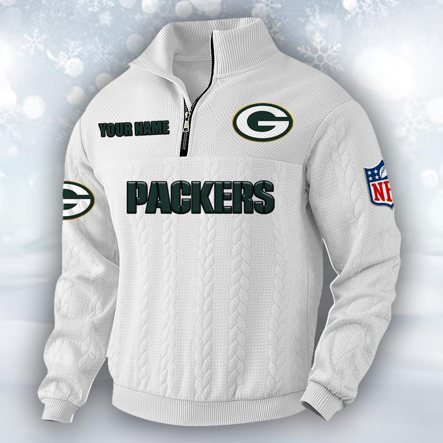 Premium GB x NFL Cable Knit Quarter-Zip DATND TANTD