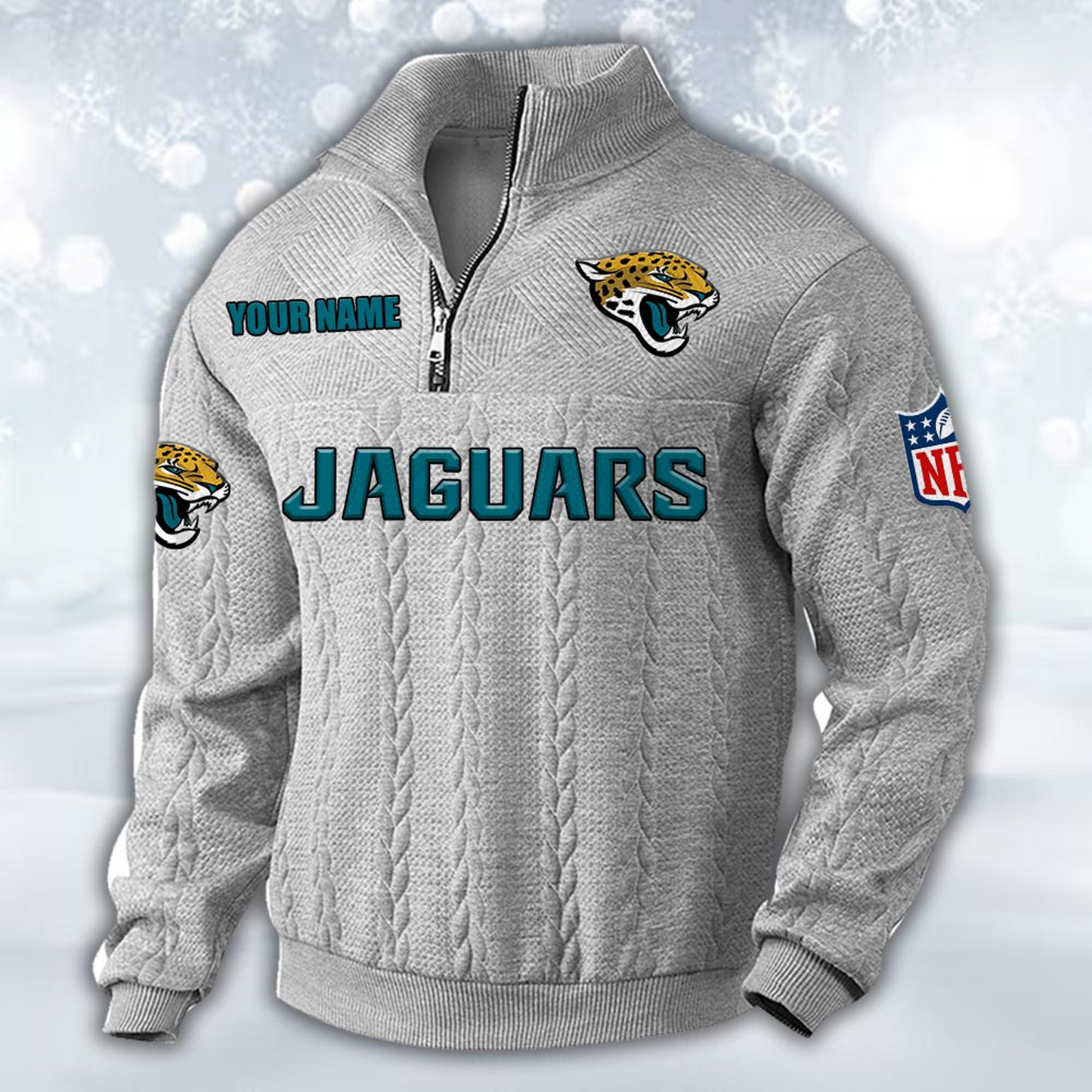 Premium JAC x NFL Cable Knit Quarter-Zip DATND TANTD