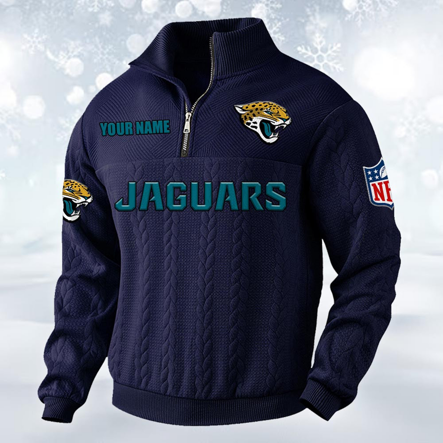 Premium JAC x NFL Cable Knit Quarter-Zip DATND TANTD